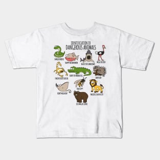 Cute Funny Animal Lover's Identification of Dangerous Animals Classic Kids T-Shirt